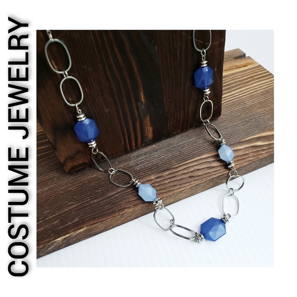 costume Jewelry Jewelry Costume Jewelry Necklace With Beads Blue